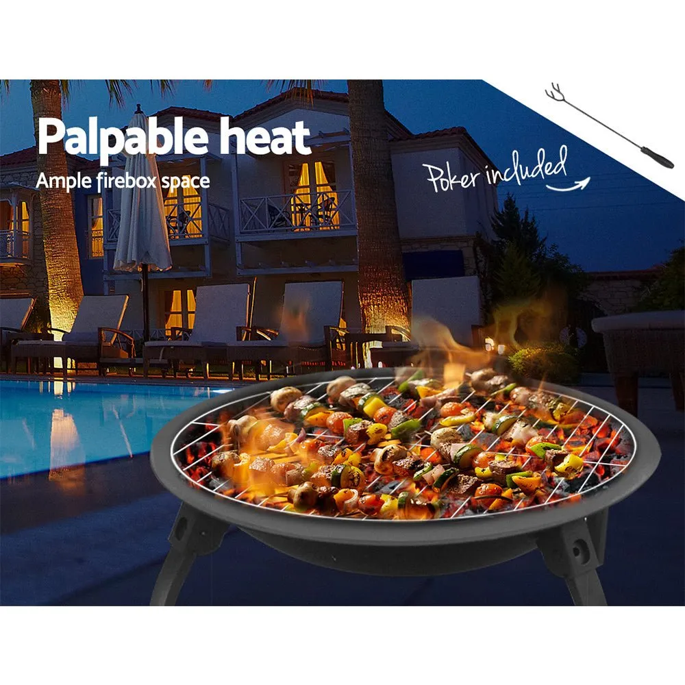 22 Inch Outdoor Portable Bowl Fire Pit With Legs
