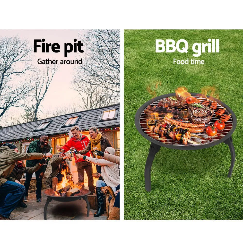 22 Inch Outdoor Portable Bowl Fire Pit With Legs