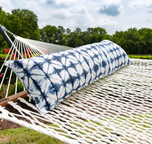 52" Long Hammock Pillow - Sunbrella Midori Indigo