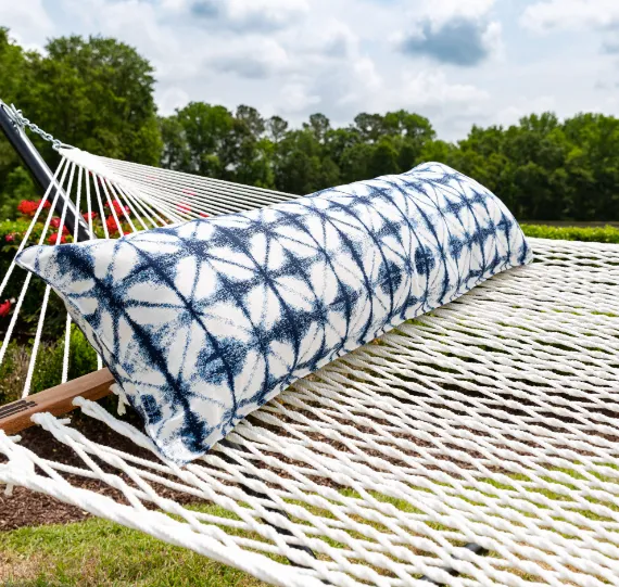 52" Long Hammock Pillow - Sunbrella Midori Indigo