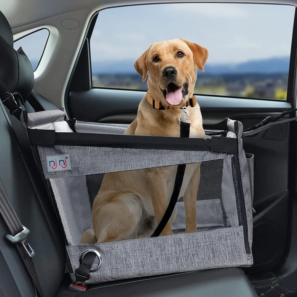 Car Booster Seat- Safety Folding Car Travel- Carrier pet seat