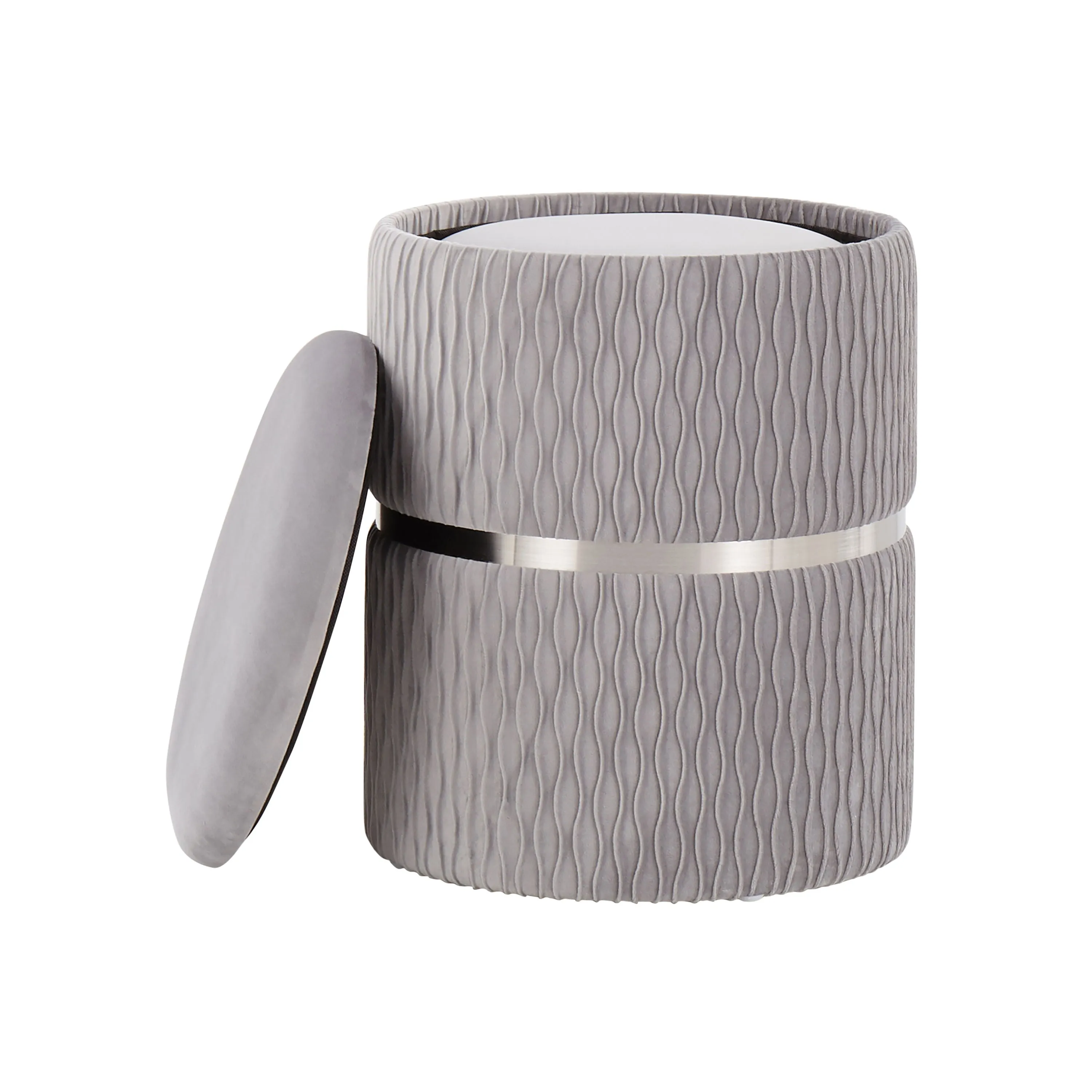 Cinch - Contemporary / Glam Nesting Ottoman Set - Chrome / Silver by Couch.com