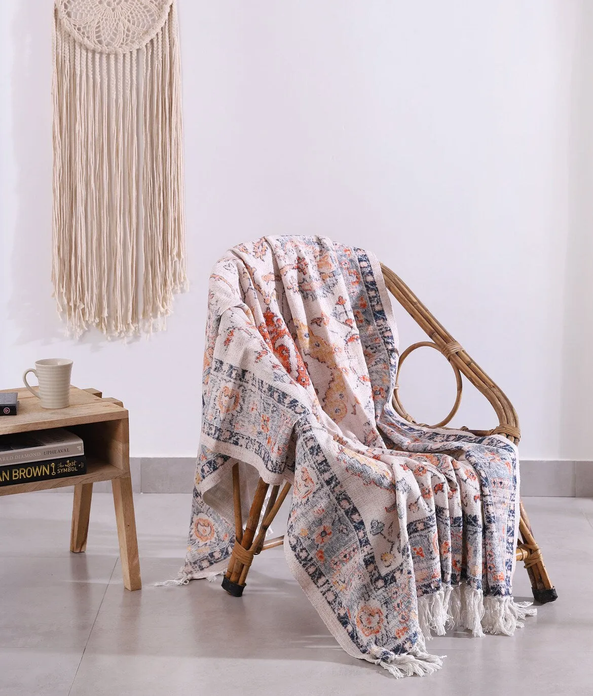 Cotton Throw Blanket - Boho Serene Rug | Soft & Cozy