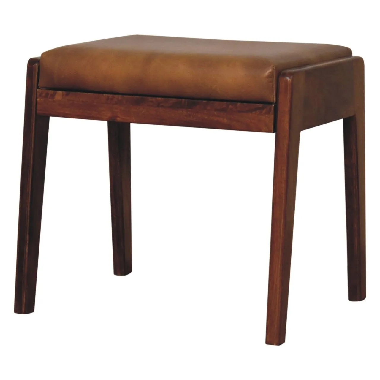 Couch.com Buffalo Hallway Footstool Brown, Wood Construction, Dark Brown Finish by Couch.com
