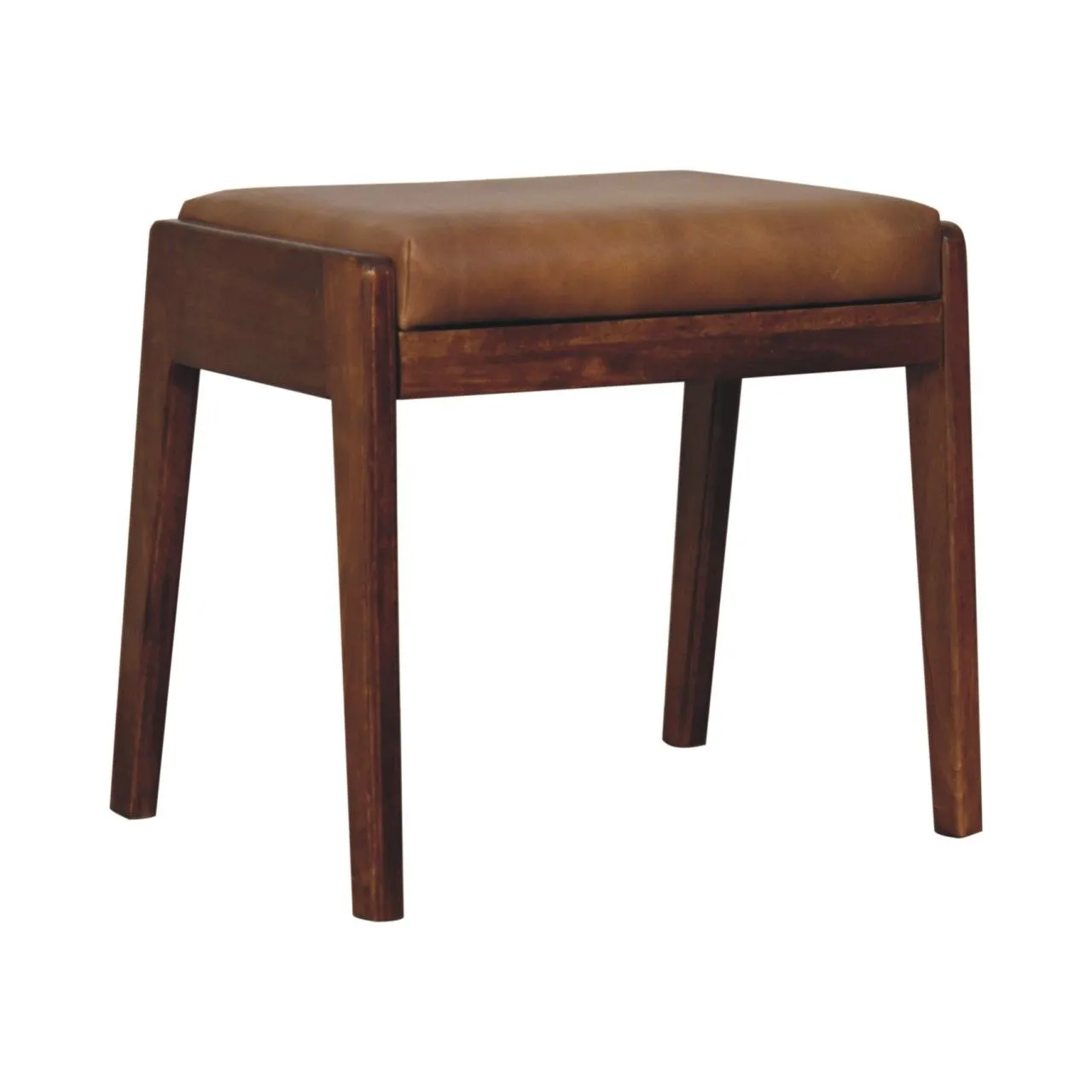 Couch.com Buffalo Hallway Footstool Brown, Wood Construction, Dark Brown Finish by Couch.com