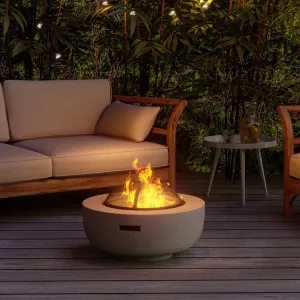 Diameter 60cm MgO Round Fire Pit Outdoor Firepit for Garden and Patio
