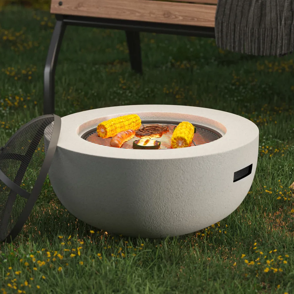 Diameter 60cm MgO Round Fire Pit Outdoor Firepit for Garden and Patio