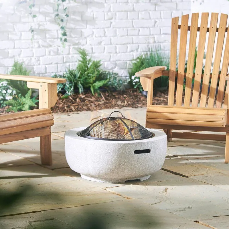 Diameter 60cm MgO Round Fire Pit Outdoor Firepit for Garden and Patio