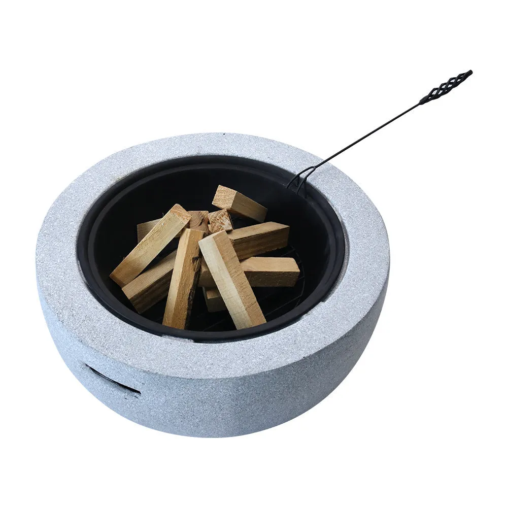 Diameter 60cm MgO Round Fire Pit Outdoor Firepit for Garden and Patio