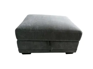 Granite Mendoza Large Ottoman Storage Fabric Trunk - Modern Chic