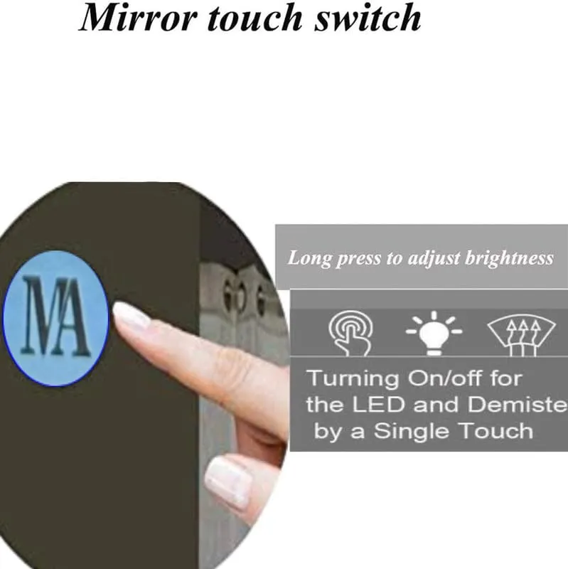 MERKEZI ART MB17 LED Light Mirror for Wall, Bathroom, Bedroom, Living Room, Makeup Room, 3 in 1 Color Light Wall Mirror (18 x 24 Inch)