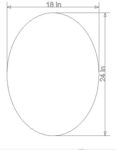 MERKEZI ART Oval Shape Inbuild Led Lights Decorative Wall Mirror for Bathroom, Living Room, Bedroom, Vanity Mirrors, Makeup 24 x 18 Inch (MB08)