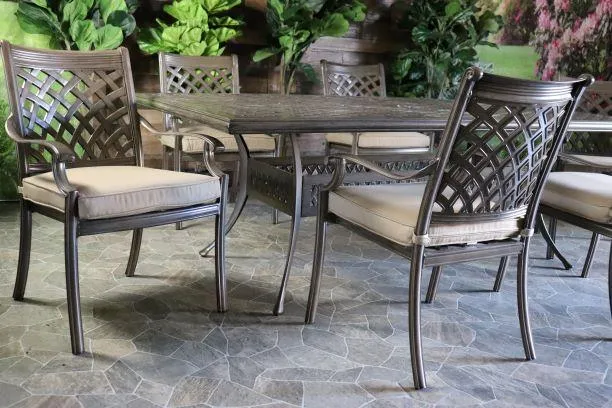 OAKCREST 7 PIECE DINING SET - 46" x 86" Dining Table and 6 Chairs