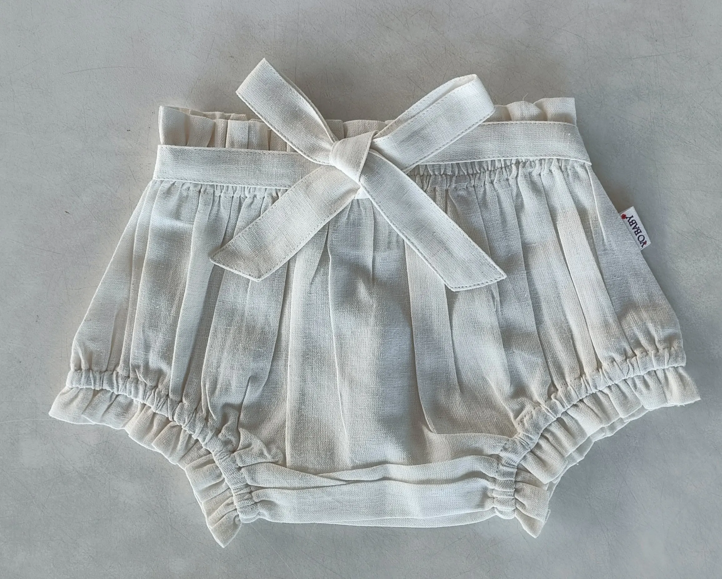 Off-White Color Shorts-Style Diaper Cover