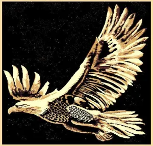 "Eagle Flight" Rustic Northwoods Area Rug (5' 1-1/2" x 6' 10")