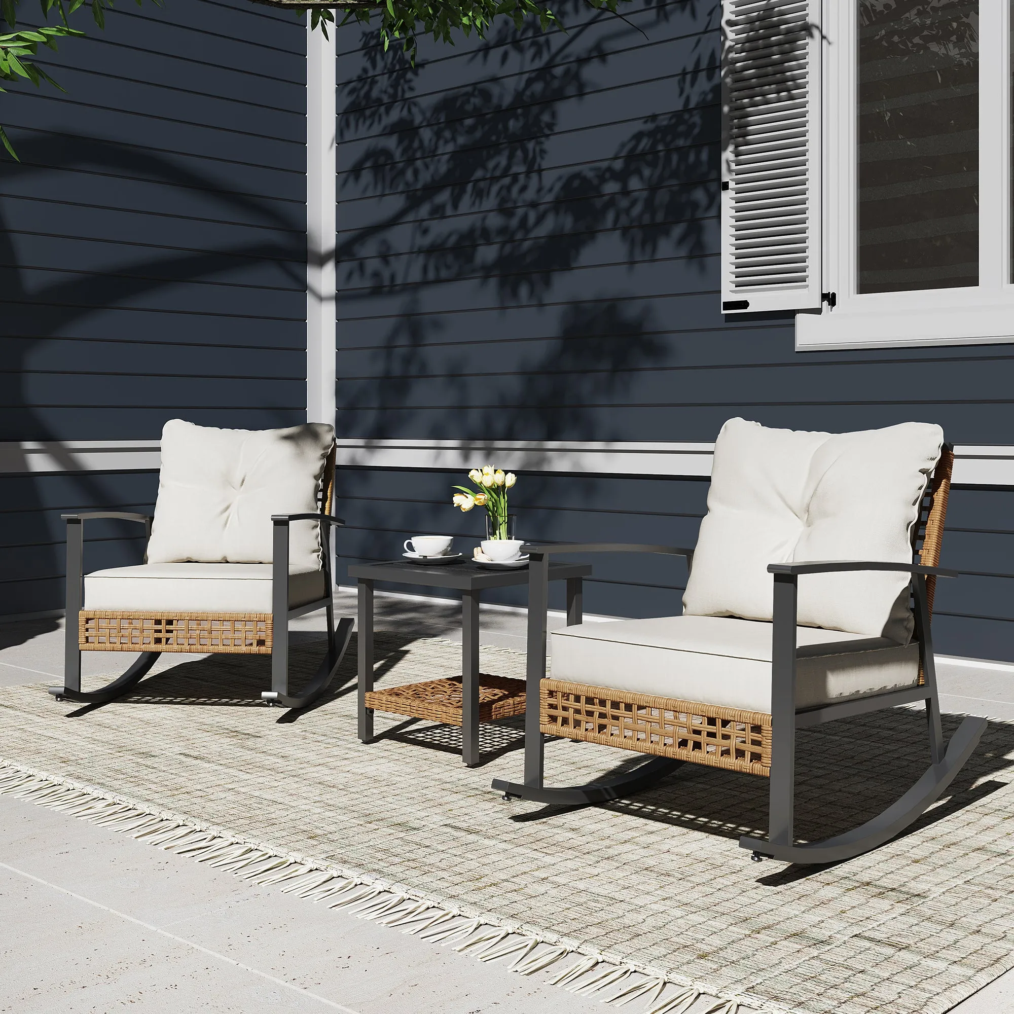 Wicker Outdoor Rocking Chair