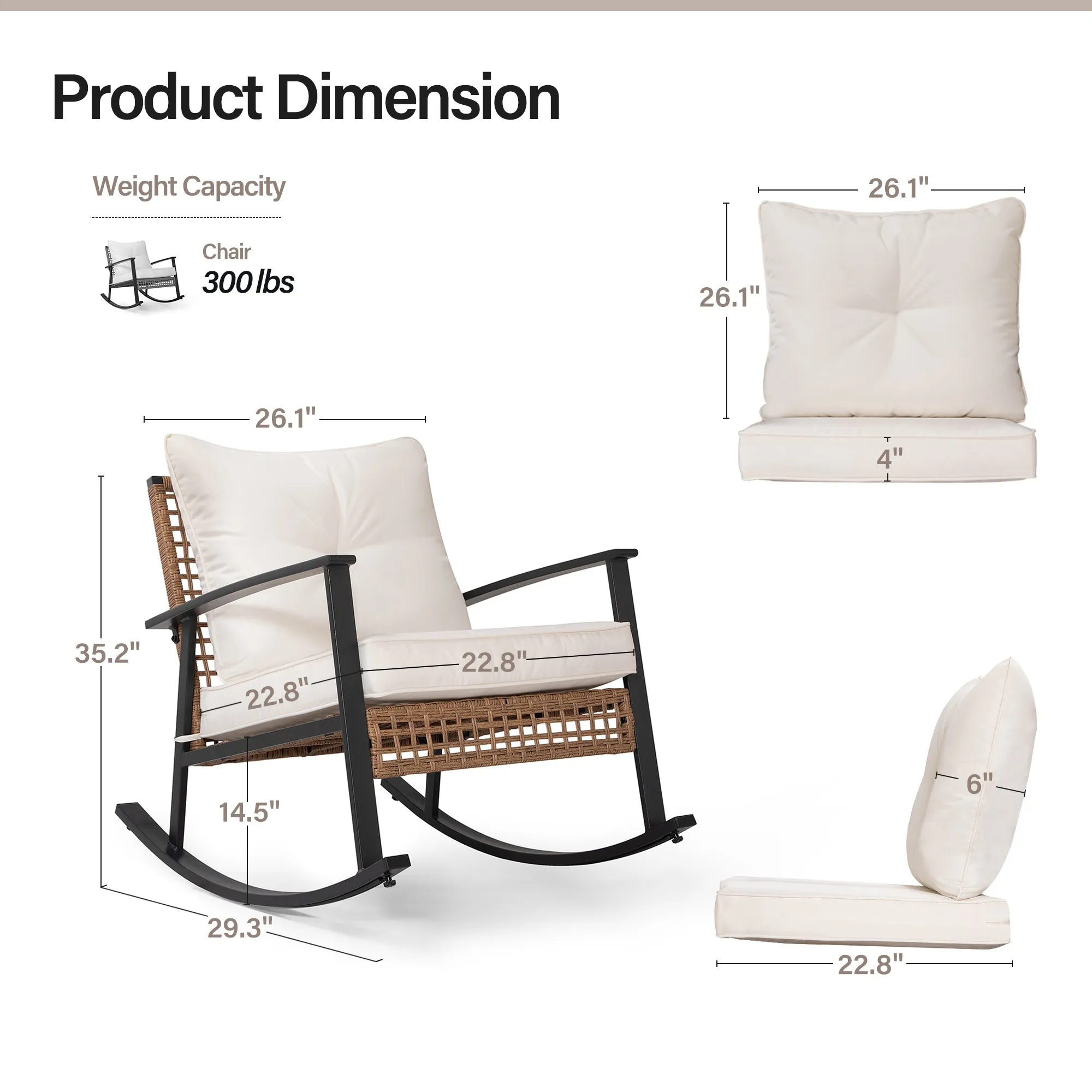 Wicker Outdoor Rocking Chair