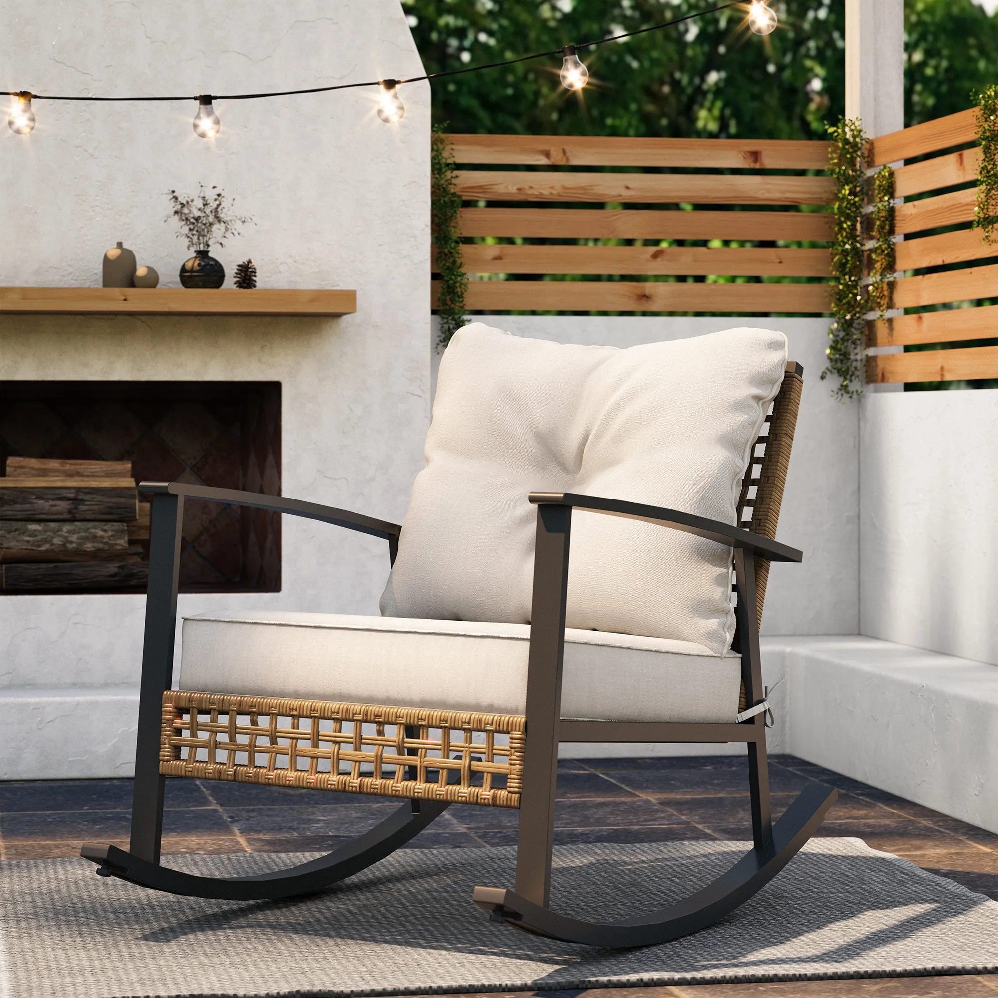 Wicker Outdoor Rocking Chair