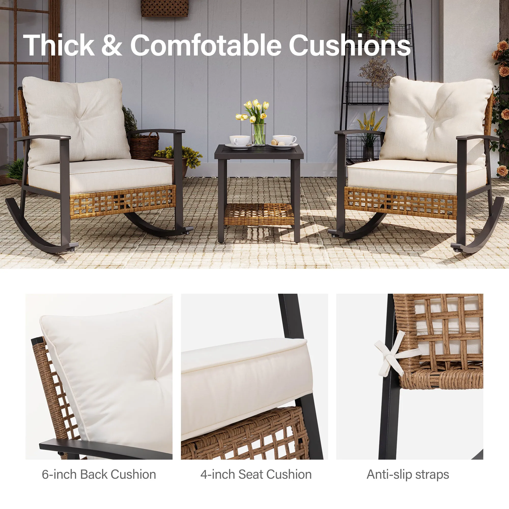 Wicker Outdoor Rocking Chair