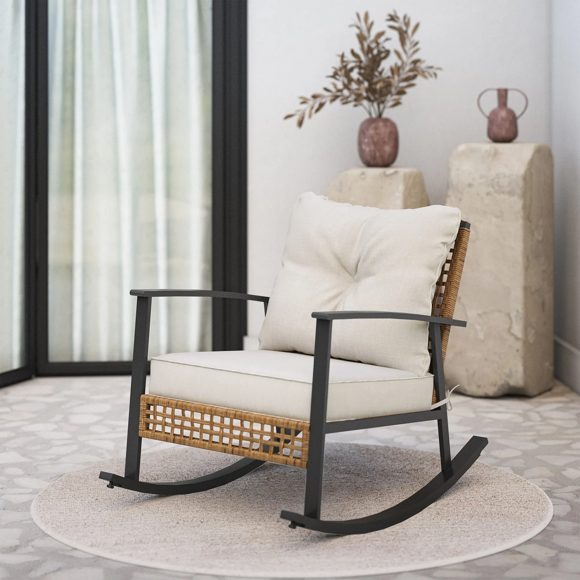 Wicker Outdoor Rocking Chair